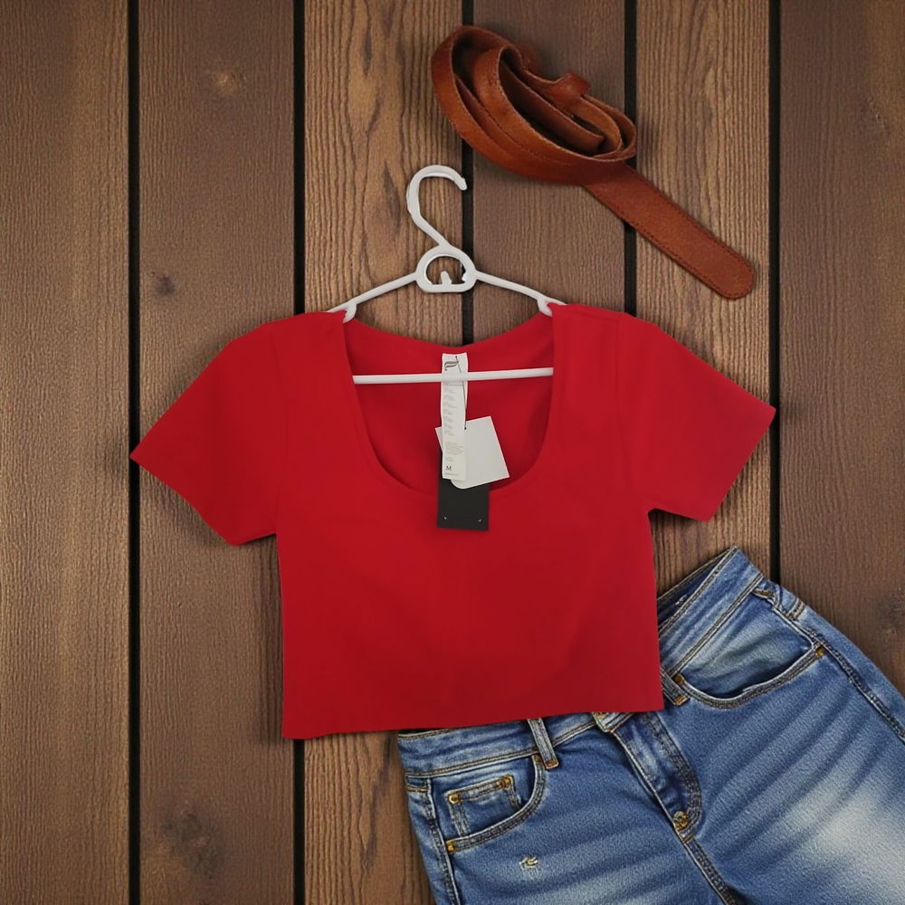 Fabletics Bold Red Crop Top